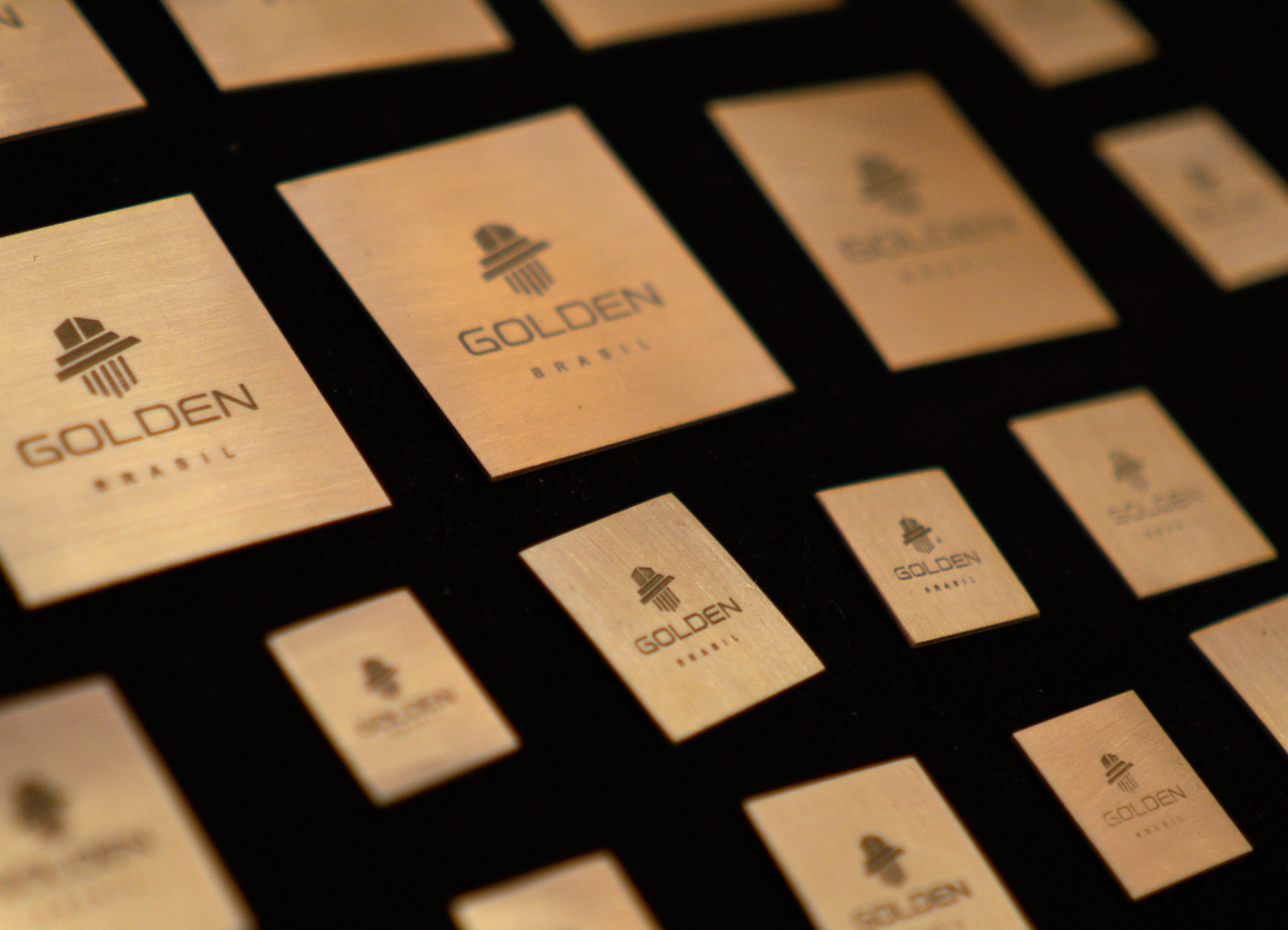 Engraved Golden Brasil Plates